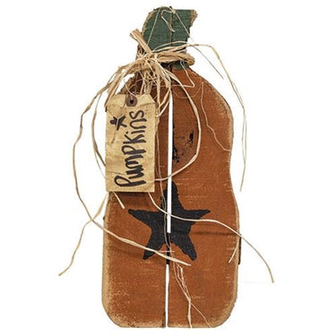 Rustic Orange Hanging Pallet Pumpkin w/